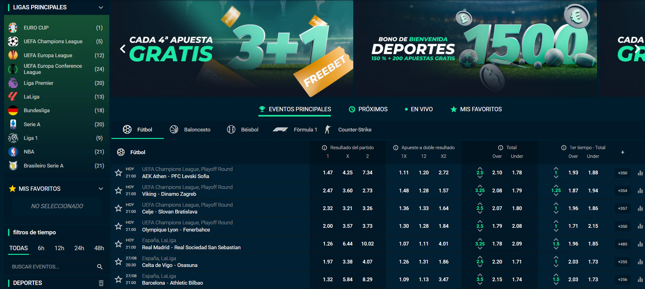 Rolletto Casino apuestas deportivas y eSports
